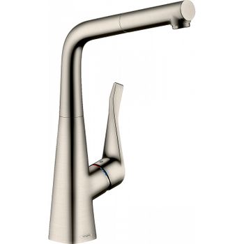 Смеситель для кухни Hansgrohe Metris M71 73812800 Сталь — фото 1, Смесители для кухни