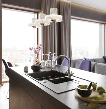 Кухонная мойка Domaci Бьелла DMC-21K DMC-21K-308 Черная — фото 4, Кухонные мойки