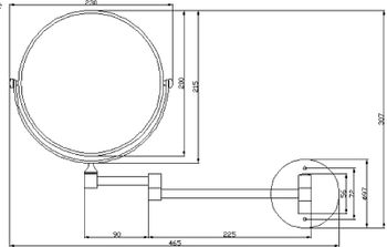 Косметическое зеркало Nofer Reflex 08009.2.N с увеличением Черный — фото 2, Косметические зеркала