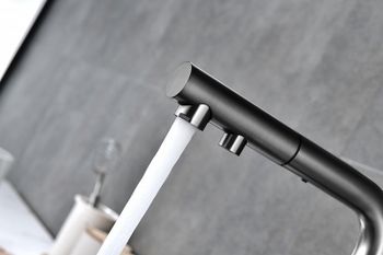 Смеситель для кухни Paulmark Serpentine Se213222-GM Вороненая сталь — фото 14, Смесители для кухни