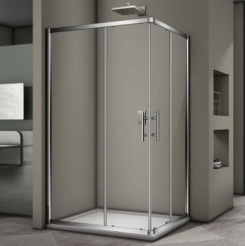 Душевой уголок Veconi Rovigo RV-30 120x80 RV30-12080PR-01-19C3 профиль Хром стекло прозрачное — фото 1, Прямоугольные душевые уголки