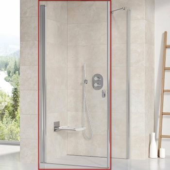 Душевая дверь Ravak Chrome CRV1-100 1QVA0C01Z1 профиль Хром стекло Transparent — фото 1, Распашные душевые двери