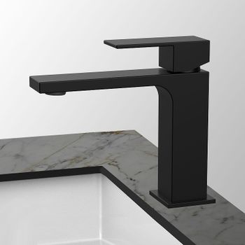 Смеситель для раковины Vincea Cube VBF-1C01MB Черный матовый — фото 2, Смесители для раковины