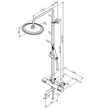 Душевая система Damixa Scandinavian Pure 936810000 с термостатом Хром — фото 7, Душевые стойки