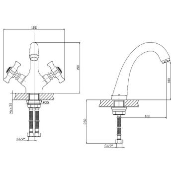 Смеситель для раковины Orange O-Classic M76-021cr Хром — фото 2, Смесители для раковины
