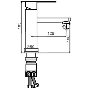 Смеситель для раковины Frap H802 F10802 Сатин — фото 9, Смесители для раковины