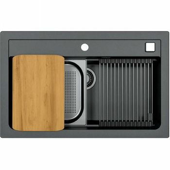 Кухонная мойка Alveus Granital Atrox 40 Carbon G91 790x500 1140447 Угольная — фото 2, Кухонные мойки