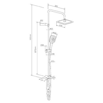 Душевая система Damixa Eclipse 931000000 Хром — фото 9, Душевые стойки