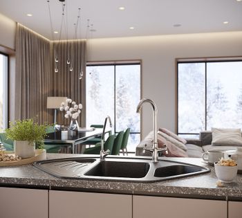 Кухонная мойка Domaci Бьелла DMC-14K DMC-14K-308 Черная — фото 4, Кухонные мойки