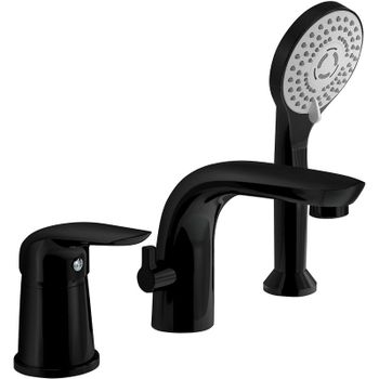 Смеситель на борт ванны Orange Otto M22-333b Черный матовый — фото 1, Смесители на борт ванны