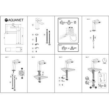 Смеситель для раковины Aquanet Blanco AF420-10W 261816 Белый матовый — фото 3, Смесители для раковины