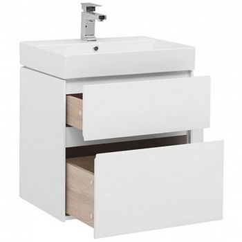 Тумба под раковину Aquanet Бруклин 60 203958 подвесная Белая 203958 — фото 3, Тумбы под раковину