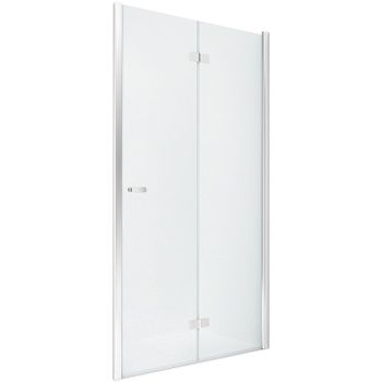 Душевая дверь New Trendy New Soleo Chrome 80 R D-0132A профиль Хром стекло прозрачное — фото 1, Складные душевые двери