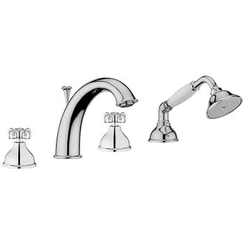 Смеситель на борт ванны Webert Ottocento OT730101015 Хром — фото 1, Смесители на борт ванны