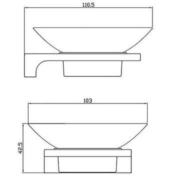 Мыльница Rav Slezak Nil NLA0300 Хром — фото 2, Мыльницы