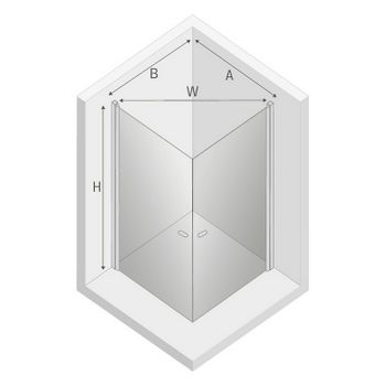 Душевой уголок New Trendy New Soleo Black 2D 100х100 D-0232A/D-0232A профиль Черный стекло прозрачное — фото 6, Квадратные душевые уголки