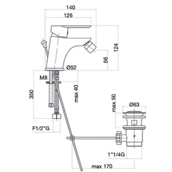 Смеситель для биде Webert Sax Evolution SE840102015 Хром — фото 2, Смесители для биде