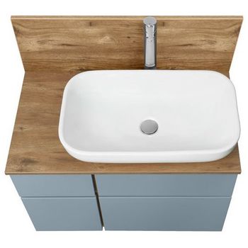 Тумба под раковину Aquaton Мишель 80 1A256801MIX30 подвесная Дуб рустикальный Фьорд — фото 2, Тумбы под раковину