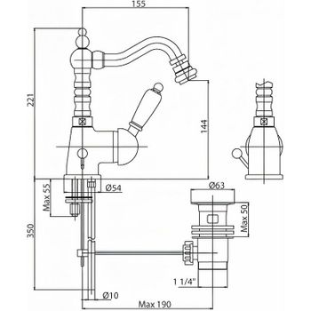 Смеситель для биде Cezares Elite ELITE-BSM2-01-Nc Хром — фото 2, Смесители для биде