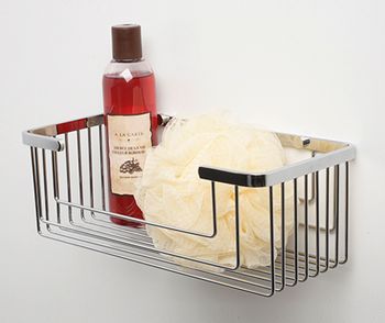 Полка корзина WasserKRAFT K-711 Хром — фото 2, Полки для ванной и душа