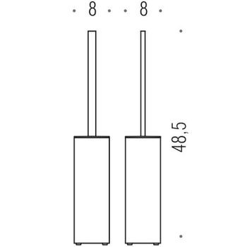 Ершик для унитаза Colombo Design Look B1606.NM Черный матовый — фото 2, Ершики для унитаза