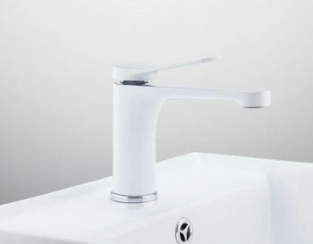 Смеситель для раковины Frap H45 F1045 Белый Хром — фото 7, Смесители для раковины