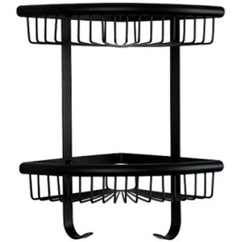 Полка корзина Frap F352-16 угловая Черная матовая — фото 1, Полки для ванной и душа