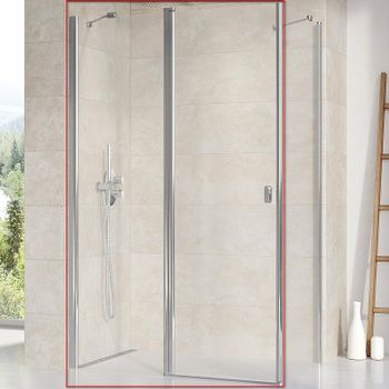 Душевая дверь Ravak Chrome CRV2-110 1QVD0C00Z1 профиль Хром стекло Transparent — фото 1, Распашные душевые двери