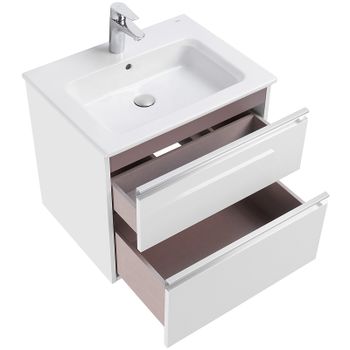 Тумба под раковину Roca The Gap 60 A857397806 подвесная Белый глянец — фото 7, Тумбы под раковину