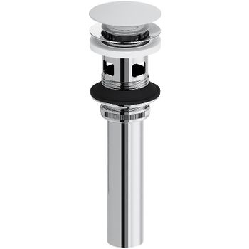 Донный клапан Damixa Option 210610200 click-clack Белый глянцевый — фото 1, Донные клапаны