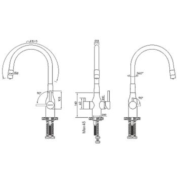 Смеситель для кухни Paulmark Salix Sa213419-G Золото — фото 11, Смесители для кухни