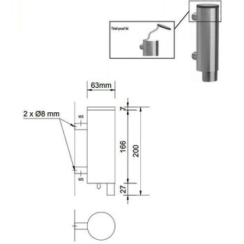 Диспенсер для жидкого мыла Nofer 03024.B Нержавеющая сталь глянцевая — фото 4, Диспенсеры для жидкого мыла