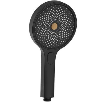 Душевая лейка Bravat P70301BW-ENG Черная матовая — фото 1, Лейки для душа