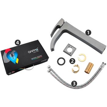 Смеситель для раковины Gappo G07-9 G1007-89 Оружейная сталь — фото 12, Смесители для раковины