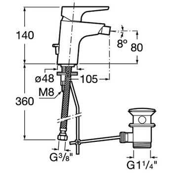 Смеситель для биде Roca Atlas 5A6090C0M Хром — фото 3, Смесители для биде
