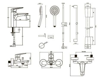 Комплект смесителей Jacob Delafon Elite E32911RU-CP Хром — фото 5, Готовые комплекты для ванной комнаты