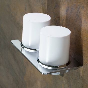 Дозатор для жидкого мыла Bemeta Organic 157109271 двойной Хром Белый — фото 2, Дозаторы