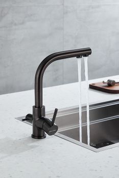 Смеситель для кухни Paulmark Essen Es213011-GM Вороненая сталь — фото 11, Смесители для кухни