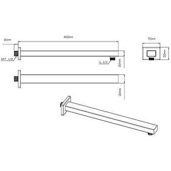 Душевая система Vincea Inspire VSFW-321MT1GM с термостатом Вороненая сталь — фото 10, Встраиваемые душевые комплекты