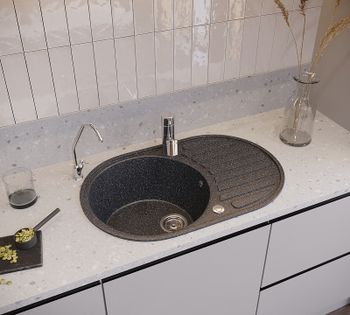 Кухонная мойка Domaci Бьелла DMC-18L DMC-18L-308 Черная — фото 4, Кухонные мойки