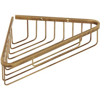 Полка корзина Migliore Complementi 22029 угловая Бронза — фото 1, Полки для ванной и душа