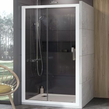 Душевая дверь Ravak 10° 10DP2 110 0ZVD0100Z1 профиль Белый стекло Transparent — фото 1, Раздвижные душевые двери