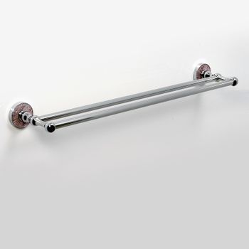 Полотенцедержатель WasserKRAFT Nau K-7740 двойной Хром — фото 2, Полотенцедержатели