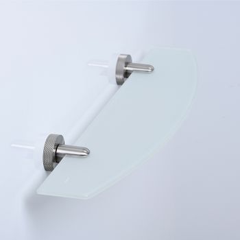 Стеклянная полка WasserKRAFT Tauber K-64424 Никель — фото 2, Полки для ванной и душа