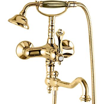 Смеситель для ванны Cezares Margot MARGOT-VDFM2-03/24-M Золото 24 карат — фото 1, Смеситель для ванны
