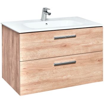 Тумба под раковину Roca Victoria 80 A857470517 подвесная Орех — фото 1, Тумбы под раковину