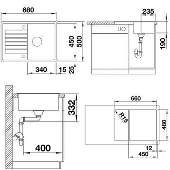 Кухонная мойка Blanco Zia 45S Compact 524725 Белая — фото 3, Кухонные мойки