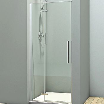 Душевая дверь Veconi Vianno VN-73 90 VN73-90-01-C4 профиль Хром стекло прозрачное — фото 1, Распашные душевые двери