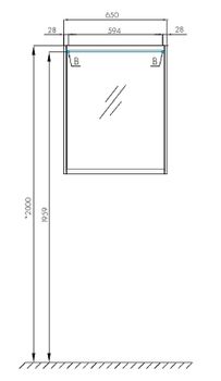 Зеркальный шкаф Aquaton Нортон 65 1A249102NT010 Белый глянец — фото 5, Зеркальные шкафы в ванную
