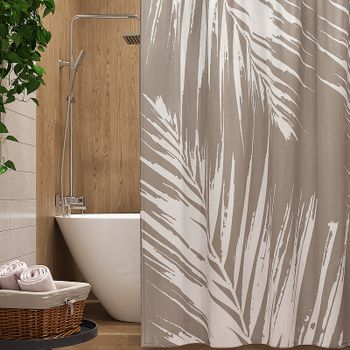 Штора для ванны WasserKRAFT Lopau 180х200 SC-60201 Бежевая — фото 1, Шторы для ванной